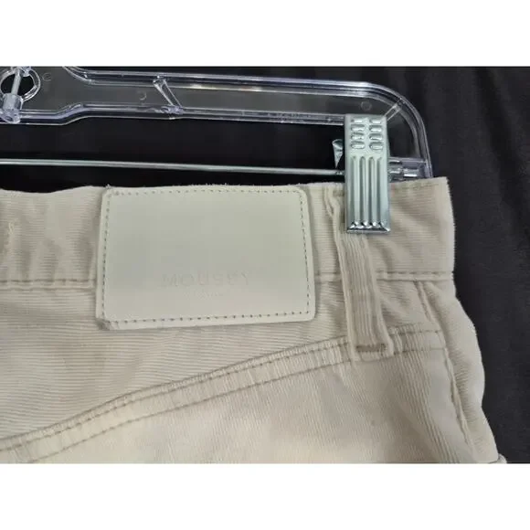 Moussy Vintage SAAB Corduroy Slater Cream Straight Leg Jean Pants 25 - Picture 7 of 8